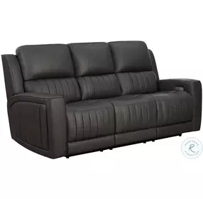 Pierce Homerun Dark Gray Zero Gravity Power Reclining Living Room Set with Power Headrests And Lumbar