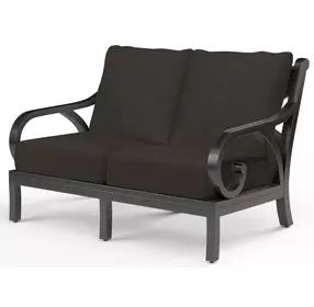 Monterey Spectrum Carbon 56" Outdoor Loveseat with Self Welt