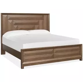 Callisto Bourbon Brown King Panel Bed