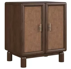 Verge Handcrafted Walnut 2 Door Nightstand