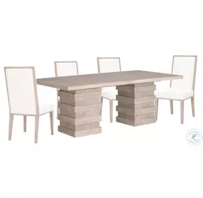 Plaza Natural Gray Acacia Extendable Dining Table