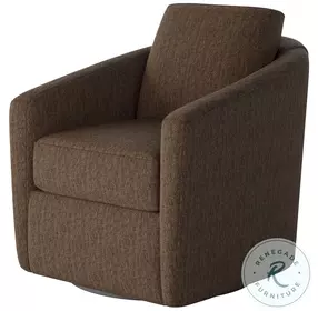 Daisey Berber Walnut Swivel Glider