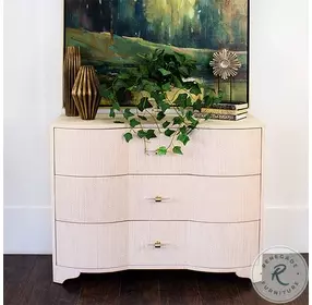 Plymouth Natural Grasscloth 3 Drawers Chest