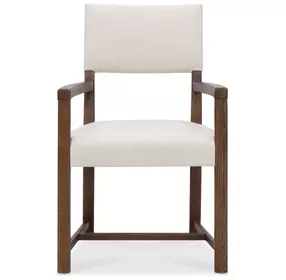 Driftwood White Upholstered Arm Chair