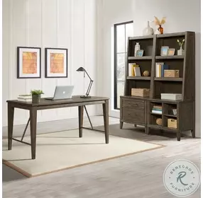 Preston Weathered Vintage Oak 30" Bunching Bookcase