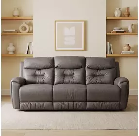 Point Break Graystone 90" Triple Power Reclining Sofa with USB Charging