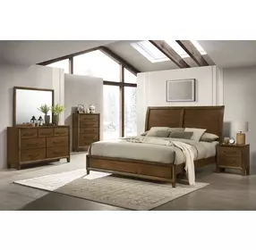 Ballard Walnut Rectangular Dresser Mirror