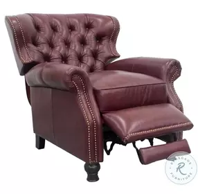 Presidential Shoreham Wine Leather Recliner