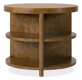 Melange Rich Golden Brown Round Mulholland Round End Table