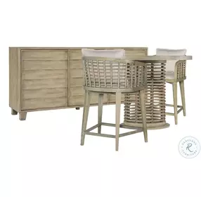 Tidewater Light Natural Barrel Back Swivel Counter Height Stool