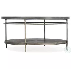 5903-80111-85 Natural And Golden Brown Round Occasional Table Set