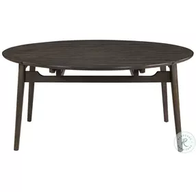 Rex Walnut 65" Round Dining Room Set with Self Storing Leaves