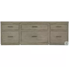Blue Ridge Soft Smoked Gray 84" Credenza with Two Files and Lateral File Cabinet