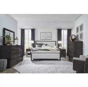 Timberlyn Espresso 3 Drawer Nightstand with USB Charging