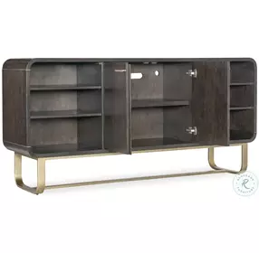 Commerce And Market Dark Wood And Gold Metropolitan Credenza
