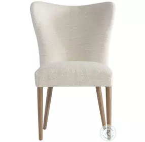 Modulum White Upholstered Curved Back Side Chair Set of 2