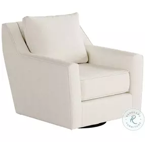 Sugarshack Off White Glacier Recessed Arm Swivel Glider Chair