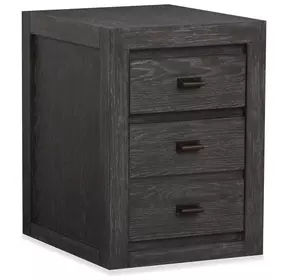 Foxrun Hollow Ravenwood Black 2 Drawer File Cabinet with Casters