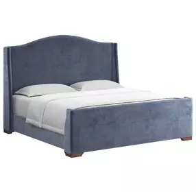 Boulevard Blue and Brown Queen Upholstered Panel Bedroom Set