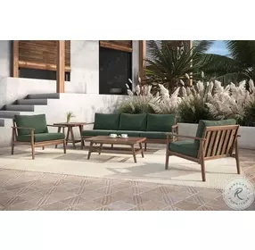 Ashton Moss Performance Fabric Outdoor Patio Sofa