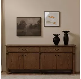 Caroline Warm Brown 4 Door Sideboard