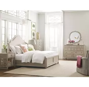 Clearview Oyster 10 Drawer Jupiter Bureau with Freeform Accent Mirror