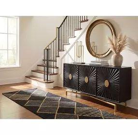 Melange Black 69" TV Stand