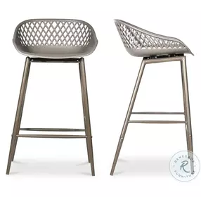 Piazza Gray Outdoor Counter Height Stool