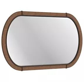 Verge Handcrafted Walnut Oval Mirror