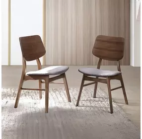 Oscar Dark Gray Upholstered Dining Chair Set of 2