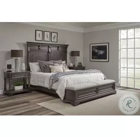 Hickory Creek Brown Velvet California King Panel Bed