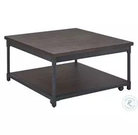 Prescott Smoky Oak And Black Lift Top Occasional Table Set