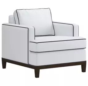 Artisan Upholstery Snow White Upholstered Everett Lounge Chair