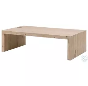 Reed Smoke Gray Pine Coffee Table