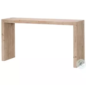 Reed Smoke Gray Pine Console Table