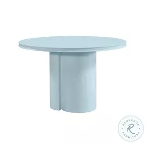 Elora Blue Lacquer Round Dining Room Set
