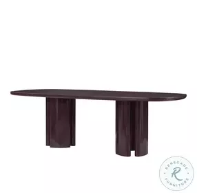 Zola Burgundy Lacquer Dining Room Set