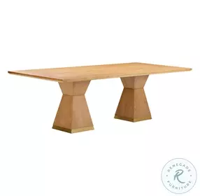 Nolan Natural Wood 98" Dining Room Set with Bobbie Chair