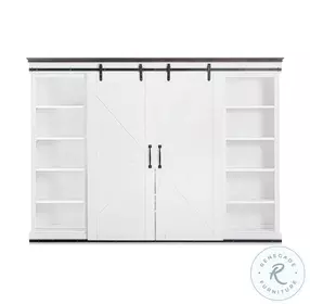 Harrison Distressed White Entertainment Center