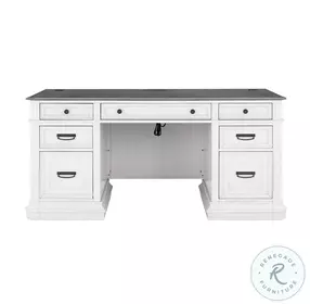 Roanoke White 66" Executive Home Office Set