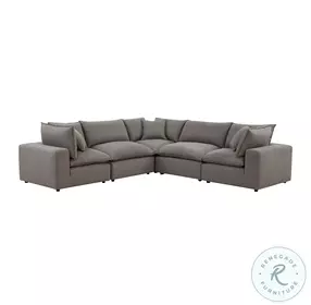 Cali Slate Performance Fabric Modular L-Sectional