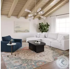 Cali Navy Performance Fabric Arm Chair