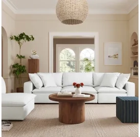 Cali Pearl Performance Fabric Modular 120" Sofa