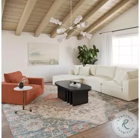 Cali Rust Performance Fabric Arm Chair