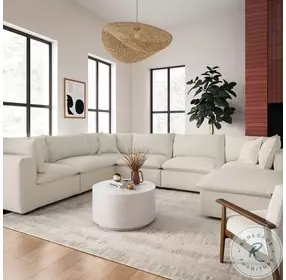 Cali Natural Performance Fabric Ottoman