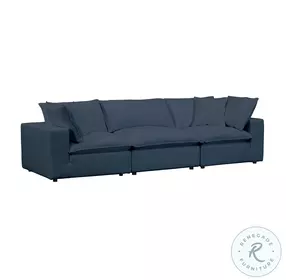 Cali Navy Performance Fabric Modular Sofa