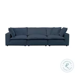 Cali Navy Performance Fabric Modular Living Room Set