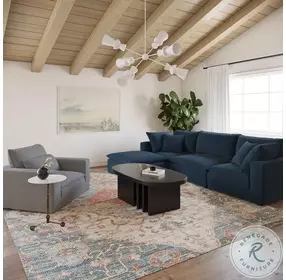 Cali Slate Performance Fabric Arm Chair