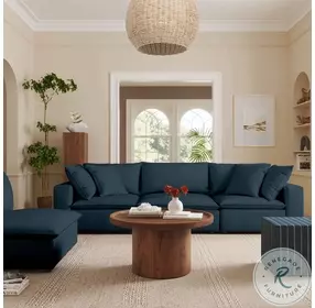 Cali Navy Performance Fabric Modular Sofa