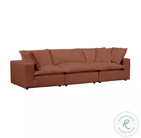 Cali Rust Performance Fabric Modular Sofa